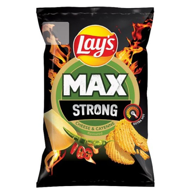Lay's Strong cayenne bors és sajt ízű burgonyachips 120g