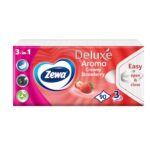 Zewa Deluxe Creamy Strawberry illatosított papír zsebkendő 3 rétegű 90 db