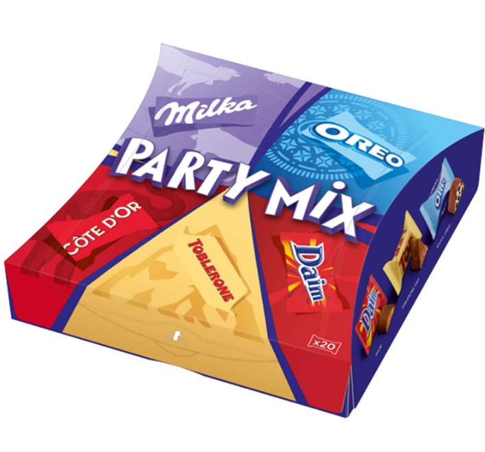 Milka Party Mix vegyes csokoládéválogatás, praliné, 159g