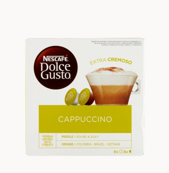 NESCAFÉ Dolce Gusto Cappuccino tej- és kávékapszula cukorral 16 db 186,4g