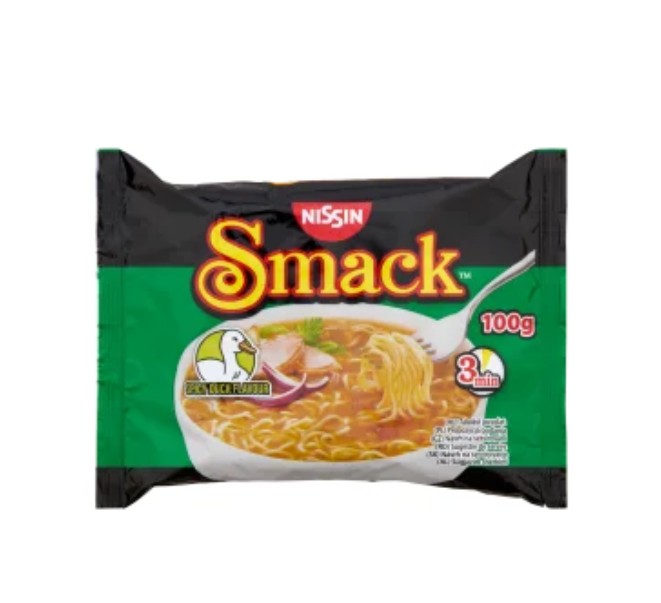 Nissin Smack instant tésztaleves fűszeres kacsa ízesítéssel 100g