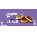Milka Choco Mini Stars tejes krémmel töltött keksz tejcsokoládéval 185g