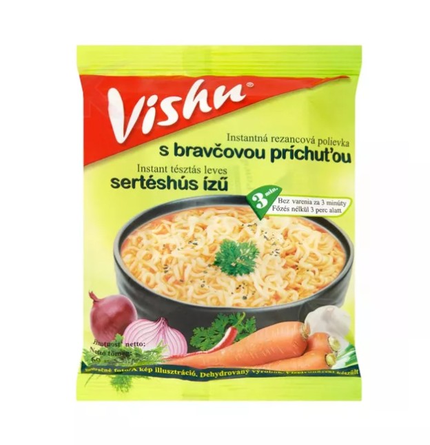 Vishu sertéshús ízű instant tésztás leves 60g
